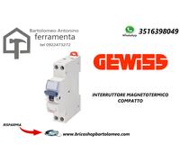 INTERRUTTORE MAGNETOTERMICO COMPATTO GEWISS GW 90048