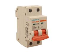 Interruttore Magnetotermico Curva D 10A D10, Bipolare 2P 10kA, 2 Moduli DIN 220V AC, Certificato IEC60898-1, Serie Professionale PB8H