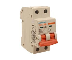 Interruttore Magnetotermico Curva D 10A D10, Bipolare 2P 10kA, 2 Moduli DIN 220V AC, Certificato IEC60898-1, Serie Professionale PB8H