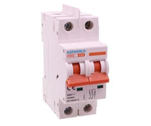 Interruttore Magnetotermico DC 32A, MCB DC 2P 500V 10kA, Senza Polarità, con Separatore tra Poli, 2 Moduli IP20, per Fotovoltaico Batterie e Impianti in Corrente Continua, Modello P8BZ