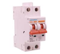 Interruttore Magnetotermico DC 63A, MCB DC 2P 500V 10kA, Senza Polarità, con Separatore tra Poli, 2 Moduli IP20, per Fotovoltaico Batterie e Impianti in Corrente Continua, Modello P8BZ