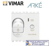Vimar Interruttore magnetotermico differenziale Arkè 19411.16.B 1P+N C16 10 mA Bianco