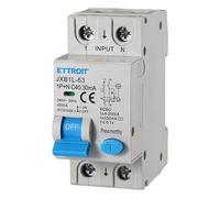 Interruttore Magnetotermico Differenziale, 2P 4.5kA 30mA 220V, Occupa 2 Moduli DIN, Disponibile 6A 10A 16A 20A 25A 40A (2P 40A)