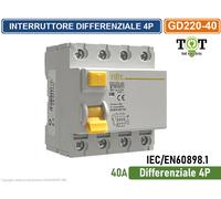 INTERRUTTORE MAGNETOTERMICO DIFFERENZIALE 4P 6A 10A 16A 20A 25A 32A 40A 50A 63A