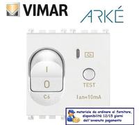 INTERRUTTORE MAGNETOTERMICO DIFFERENZIALE 6A VIMAR ARKE 19411.06.B BIANCO.