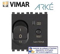INTERRUTTORE MAGNETOTERMICO DIFFERENZIALE 6A VIMAR ARKE 19411.06 GRIGIO.