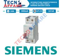 Interruttore Magnetotermico Differenziale C16 10kA 1P+N 300mA Siemens