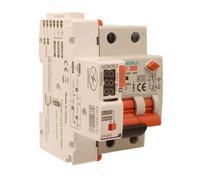 Interruttore Magnetotermico Differenziale Con Riarmo Automatico, RCBO Tipo AC Curva C, Idn 300mA / 0.3A, In 25A, 1P+N 6kA, 3 Moduli, con 3 Tentativi di Riarmo (10s/60s/300s)