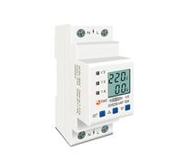 Interruttore Magnetotermico Differenziale Guida DIN Regolabile Sopra Sotto Tensione Protettivo Protezione Dispositivo Limite Di Corrente Voltmetro KWH 63A 80A 110 V 230V(63A Top input)