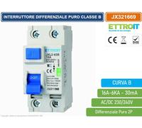 Magnetotermico Differenziale Puro 4P 16A 30mA CURVA B 6KA AC/DC 380V