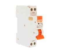 Interruttore Magnetotermico Differenziale, RCBO 1P+N C16 16A, Tipo AC Curva C 30mA 6000A, Salvavita Slim Da 1 Modulo DIN, 2 Poli 220V