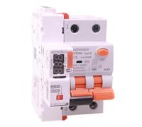 Interruttore Magnetotermico Differenziale Tipo B WIFI Riarmo Automatico C16A, RCBO Curva C 30mA 0.03A, APP Tuya Smart Life, 1P+N 6kA, 3 Moduli DIN, Controllo Remote e Manuale