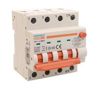 Interruttore Magnetotermico Differenziale Trifase, Tipo A 300mA 25A C25, 380V 4P Vero (NO 3P+N), Curva C 6kA 0,3A, Doppio Leva con Diagnostica Visiva, 4 Moduli DIN