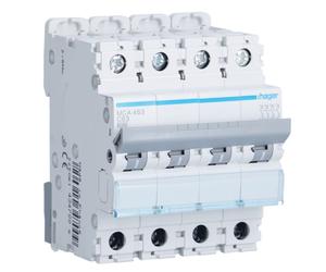 Interruttore magnetotermico Hager 4P 63A 6KA C 4 moduli MCA463