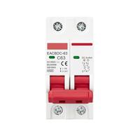 Interruttore Magnetotermico Interruttore automatico 2P DC 1000V MCB Mini interruttore solare di protezione da sovraccarico 6A 10A 16A 20A 25A 32A 40A 50A 63A DC1000V fotovoltaico(40A)