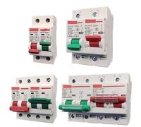 Interruttore Magnetotermico Interruttore automatico DC 1P+ 2P+ MCB, doppio interblocco di conversione potenza, 32A, 63A, 80A, 100A, 125A, 150A, 160A, 200A, 250A, protettore for interruttore(1p,63A)