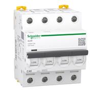 Interruttore magnetotermico Schneider 4P 40A 6KA C 4 moduli A9F79440