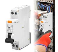 Interruttore magnetotermico (RCBO) FI/LS 16A, interruttore di protezione da sovraccarico Tipo A 1P+N, interruttore automatico 30mA, 6000A, 240V, protezione da sovraccarico e dispersione