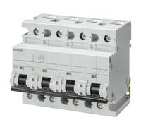 Interruttore magnetotermico Siemens 4P 80A 10kA tipo C 6 moduli 5SP44807