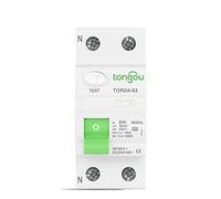 Interruttore Magnetotermico Tipo AC RCCB Interruttore automatico corrente residua elettromagnetica ELCB 2 poli 16A 25A 40A 63A RCD 10mA 30mA 100mA 300mA(2 Pole 100 mA,16A)