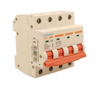 Interruttore Magnetotermico Trifase 4P 25A C25, Curva C 10kA, 4 Moduli DIN 380V AC, Certificato IEC60898-1, Serie PB8H