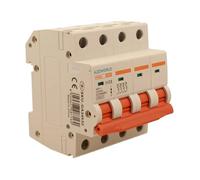 Interruttore Magnetotermico Trifase 4P 32A C32, Curva C 10kA, 4 Moduli DIN 380V AC, Certificato IEC60898-1, Serie PB8H