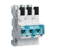 INTERRUTTORE MAGNETOTERMICO TRIPOLARE HAGER HTS350E - 230-400 V, 50 A, Caratteristica E, Sistema QuickConnect