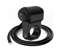 Interruttore Manubrio Moto 12V-24V Interruttore Faro Manubrio ATV Antispruzzo per 22mm Manubrio in Lega di Alluminio per Fari Fendinebbia Freno nero