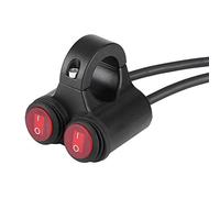 Interruttore manubrio moto, 22mm 4 tipi Universale manubrio moto faro luci fendinebbia Horn Pulsante interruttore doppio comando(C)