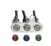 Interruttore Manubrio Motociclo Interruttore Per Motocicletta Da 12 V, 3 Pulsanti, Interruttori, Luci Di Emergenza, Supporto Specchietto Retrovisore, ATV, Accessori Indicatori Direzione E Retromarcia