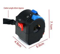 Interruttore Manubrio Per Moto Eurowagens Con Tasto ON/OFF Per Illuminazione