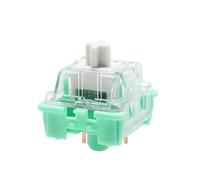 Interruttore meccanico lineare per tastiera, forza di azionamento 45 gf, compatibile con MX a 5 pin, base verde trasparente, per digitare e giocare (53 g, 10 pezzi)