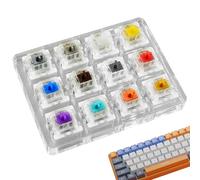 Interruttore meccanico per tastiera, campionatore, portatile, multi-interruttore, con 12 tipi, per tastiera, asse, carrozzeria, kit per campionatori blu, rosso, nero, argento, oro, silenzio, viola