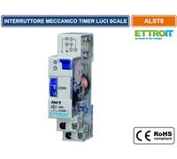 INTERRUTTORE MECCANICO TIMER LUCI SCALE SU GUIDA DIN AC 230V 16A