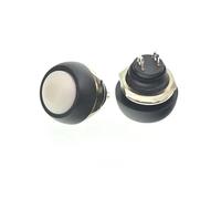 Interruttore mini a 2 pin, 12 mm, 1 A, Pbs33b, 12 V, pulsante momentaneo, reset, non bloccabile, Pbs-33b, 10 pezzi(White 1PCS)