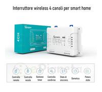 Interruttore modulo switch Wireless per controllo remoto luci domotica 4 canali