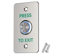 Interruttore momentaneo a pulsante di uscita con luce LED per controllo accessi campanello cavo campanello campanello per garage apriporta pannello in acciaio inox, pulsante di uscita, NC/NO/COM/12V