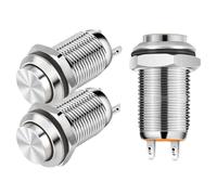 Interruttore momentaneo efficiente in metallo inossidabile, pulsante a scatto impermeabile in rame nichelato, montaggio a pannello da 12 mm,