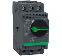 INTERRUTTORE MOTORE MAGNETOTERMICO GV2PM10C, COMANDO A MANOPOLA, CORRENTE DI REGOLAZIONE 4-6,3A, POTERE DI INTERRUZIONE MASSIMO ICU 100KA