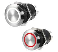 Interruttore nautico osculati inox AISI 316 IP67 con corona LED - 20A