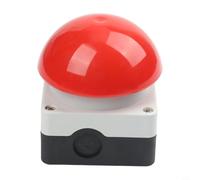 Interruttore note con testa a fungo, autoregolante, IP65, impermeabile, 440 V, 10 A, per macchine industriali, sistema di arresto di emergenza, robusto alloggiamento in ABS (rosso)