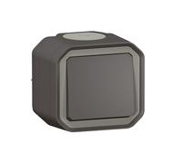 Interruttore o avanti e indietro LEGRAND impermeabile Plexo 10AX 250V~ IP55 IK08 - Antracite