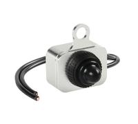 Interruttore impermeabile 12V on-off alluminio foro 6mm - Silver