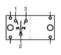 Interruttore (ON)-OFF-(ON) 2 lampadine 12 V - 1 PZ - 14.192.05 - 1419205