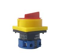 Interruttore On/Off, selettore a 2 posizioni, commutatore 20A, 1 polo, blocco lucchetto, camma principale, interruttori rotanti, arresto di emergenza YMW26-20/1GS 1 pz.