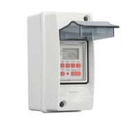 Interruttore Orario Digitale per Piscina, Display LCD Digitale Interruttore Orario Relè Interruttore Timer Programmabile 7 Giorni con Scatola Impermeabile, Timer Pompa Spa