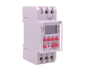 Interruttore Orario Digitale Settimanale, Orologio Timer Modulare su Guida DIN, 16 ON/OFF, Display LCD, Funzione Impulso e Countdown, Programmatore Luci Pompa Cancello, 2 Moduli da Quadro Elettrico