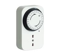 Interruttore orario elettromeccanico a spina Vemer Twinplug-D 230V 10/16A VJ63050000