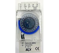 INTERRUTTORE ORARIO TIMER SWITCH RELE OROLOGIO GIORNALIERO MECCANICO 2MODULO DIN