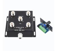 Interruttore per antenna coassiale a 4 vie, 1,8-60 MHz, 500 W, PEP, controllo +12 V per radio prosciutto, connettore SO-239, splitter di segnale a bassa perdita con kit controller per installazione su